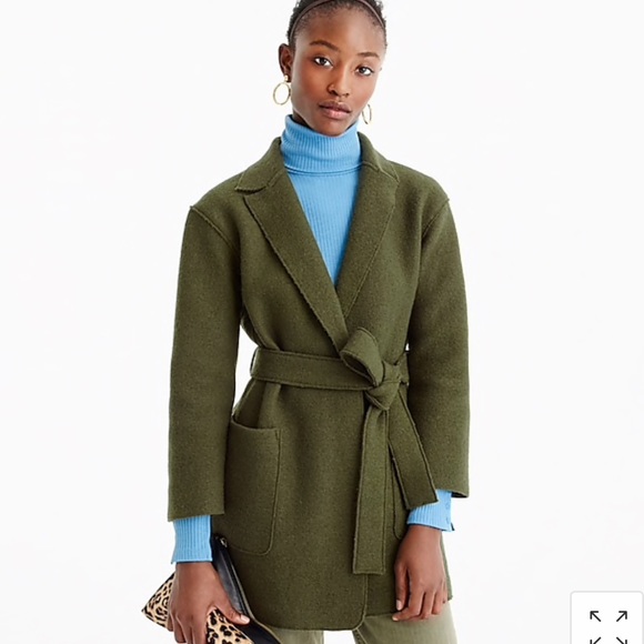 boiled wool wrap coat